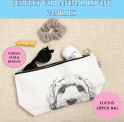 Pavilion Dog Zippered Pouch Memorial Keepsake, Grey/White