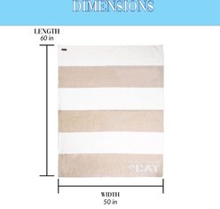 Pavilion Plush Cat Blanket, 50 x 60-in, Tan/White slide 2 of 3