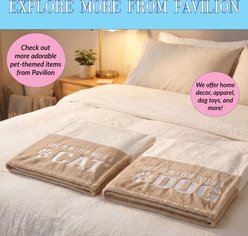 Pavilion Plush Dog Blanket, 50 x 60-in, Tan/White slide 2 of 4