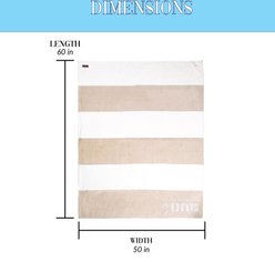 Pavilion Plush Dog Blanket, 50 x 60-in, Tan/White slide 2 of 3