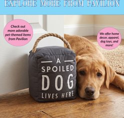 Pavilion Spoiled Dog Door Stopper Memorial Keepsake, Grey/White slide 2 of 3