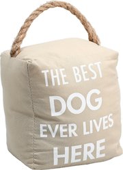 Pavilion Best Dog Door Stopper Memorial Keepsake, Tan/White