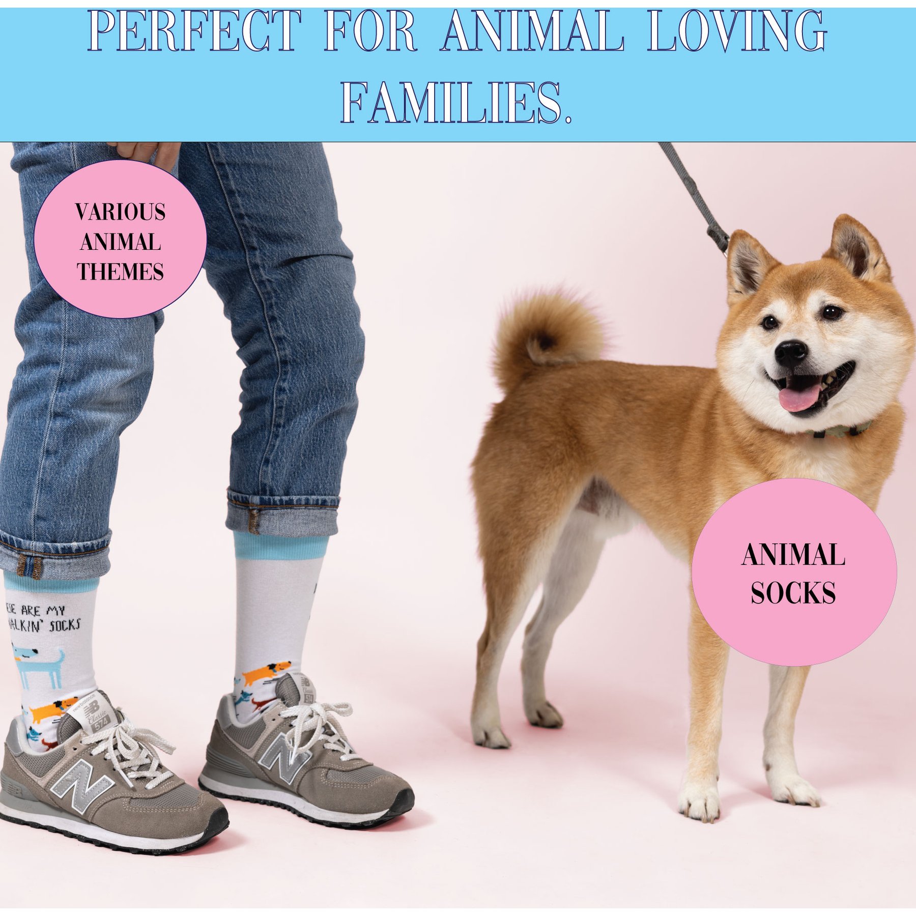Pavilion Dog Walkin' Socks Memorial Keepsake, Multicolor, Medium/Large