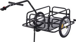 jansno Bicycle Cargo Trailer Foldable Compact Storage with Universal Hitch, Black, 28.25-in