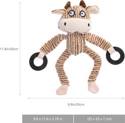 Cozy Tails Squeak Calf Plush Dog Toy, Tan slide 2 of 9