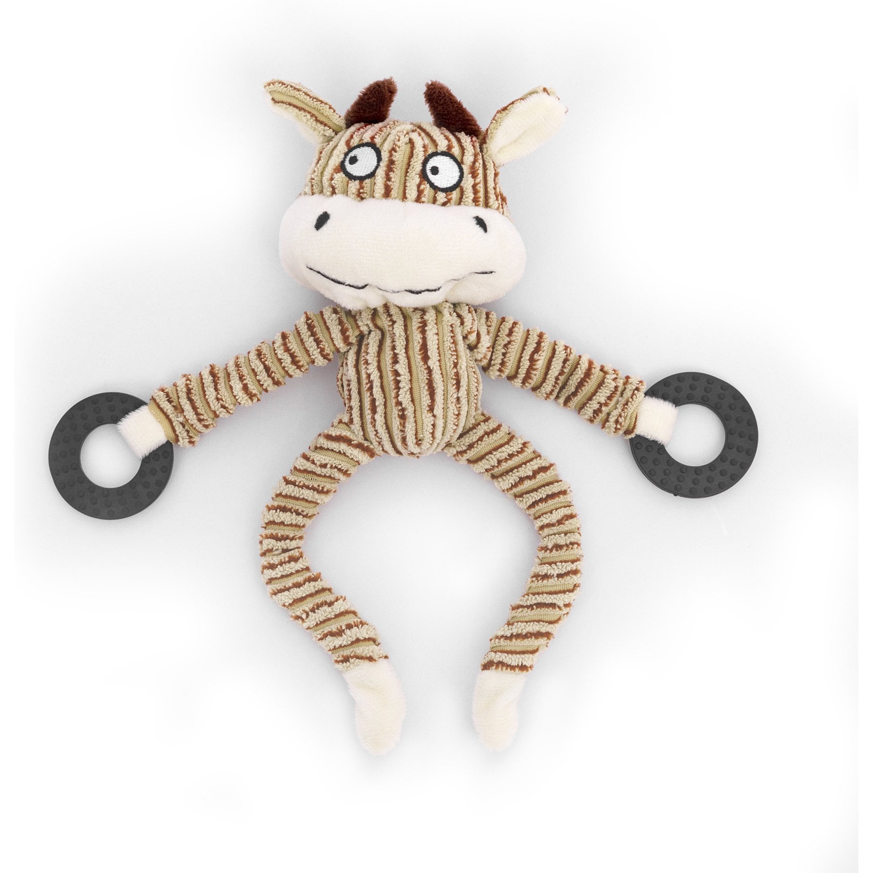 Cozy Tails Squeak Calf Plush Dog Toy, Tan