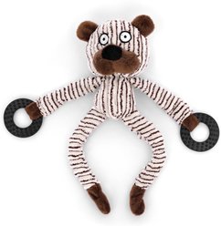 Cozy Tails Squeak Bear Plush Dog Toy, Beige