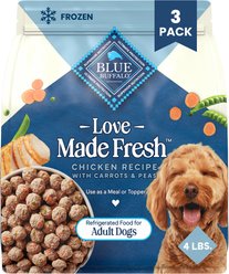 Blue Buffalo Love Made Fresh Fully Cooked Natural Chicken Meatball Fresh Dog Food, 4-lb pouch, case of 3