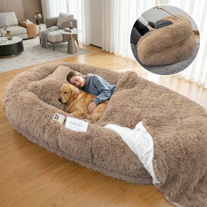CARHARTT Firm Duck Sherpa-Lined Dog Throw Blanket, Carhartt Brown