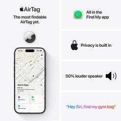 Apple AirTag 2nd Generation Dog GPS Tracker Tag, White, 1 count slide 2 of 6