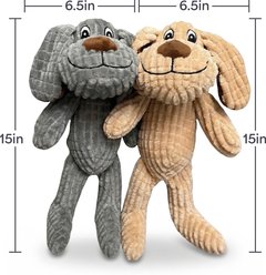 Bow-Wow Pet Plush Pixel Pup Dog Toys, 2 count slide 2 of 6