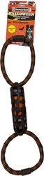 Tootsie Roll Halloween Double Loop Rope Squeaky Dog Ropes Tug Toy