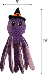 Bow-Wow Pet Halloween Octopus with Witch Hat Squeaky Dog Plush Toy slide 2 of 4