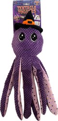 Bow-Wow Pet Halloween Octopus with Witch Hat Squeaky Dog Plush Toy