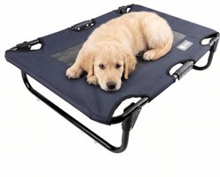 American Kennel Club AKC Foldable Elevated Mesh Cooling Center Dog Bed, Blue, Small: 20 x 30-in