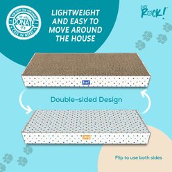 Cats Rock Stripes & Icons Corrugated Cardboard Double-Sided Exercise Cat Scratcher Toy with Catnip, 2 count slide 2 of 6