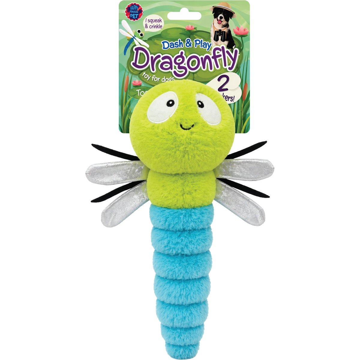 Bow-Wow Pet Squeaky Plush Dragonfly Dog Toy