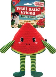 Bow-Wow Pet Squeaky Plush Watermelon Dog Toy