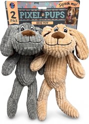 Bow-Wow Pet Plush Pixel Pup Dog Toys, 2 count