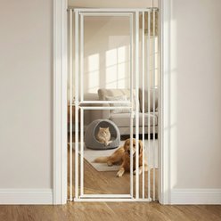 MALOROY Extra Wide Pressure Mounted 78-in Clear Acrylic Dog & Cat Gate slide 2 of 9