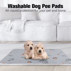 UPSKY Washable Super Absorbent Waterproof Leakproof Potty Training Space Themed Dog Pee Pads, Grey, 2 count, 18 x 24-in slide 2 of 7