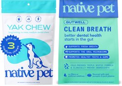 Native Pet Dog Dental Health Bundle: Clean Breath Topper + Yak Chews