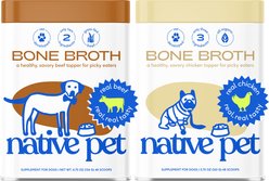 Native Pet Bone Broth Picky Eater Bundle: Beef & Chicken Bone Broth Dog Food Toppers