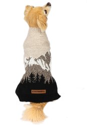 Eddie Bauer Mountain Landscape Dog Sweater, Heathered Oatmeal, Medium