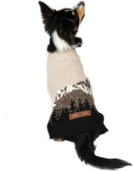 Eddie Bauer Mountain Landscape Dog Sweater, Heathered Oatmeal, Small