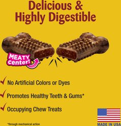 Nylabone Nubz Meaty Center Small Beef Hard Dog Chew Treats, 4 count slide 2 of 9