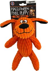 Bow-Wow Pet Halloween 2 Toned Pixel Popcorn Pup Squeaky Dog Plush Toy