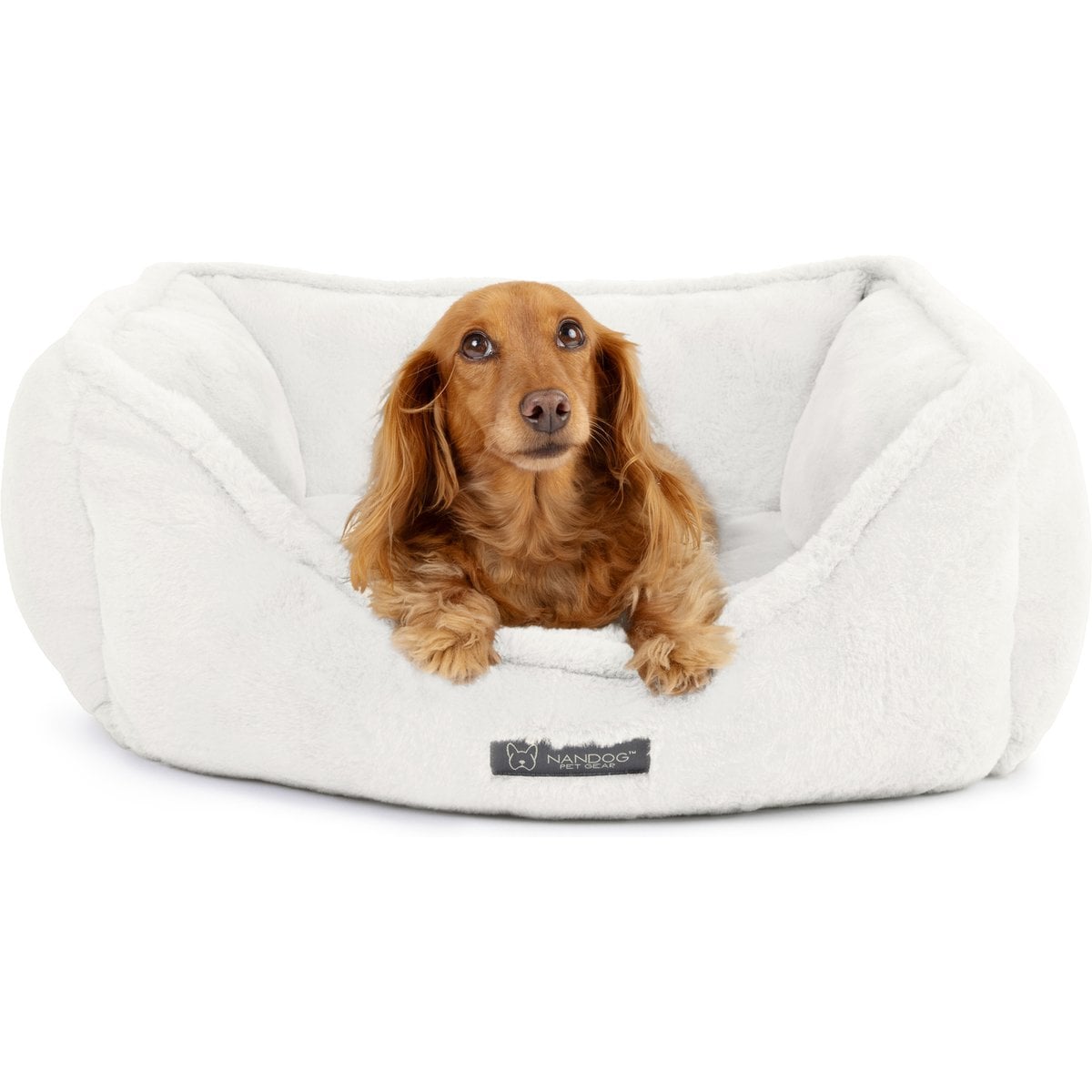 Nandog Cloud Collection Dog & Cat Bed, Pearl White