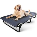 American Kennel Club AKC Foldable Elevated Mesh Cooling Center Dog Bed, Blue, Large: 24 x 42-in