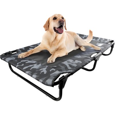 American Kennel Club American Kennel Club AKC Foldable Elevated Mesh Cooling Center Dog Bed, Camo, Large: 24 x 42-in