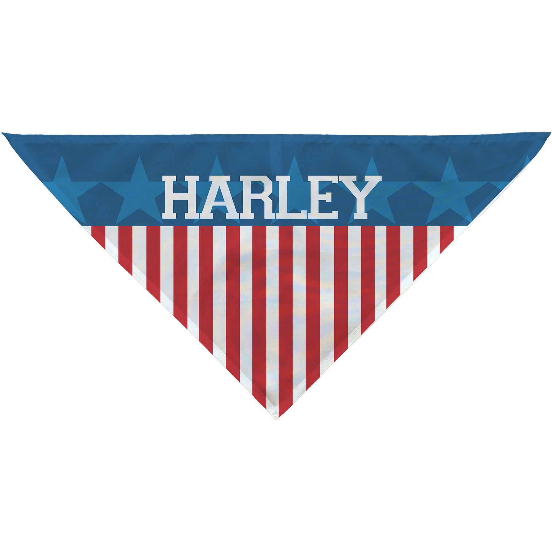 PGS USA Pride Personalized Dog Bandana, Red/White/Blue, Medium