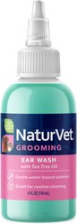 NaturVet Ear Wash Grooming Aid for Dogs & Cats, 4-fl oz bottle
