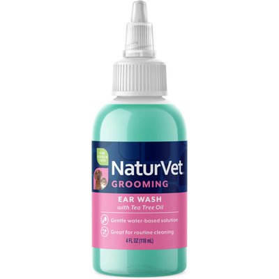 NaturVet NaturVet Ear Wash Grooming Aid for Dogs & Cats, 4-fl oz bottle