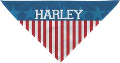 PGS USA Pride Personalized Dog Bandana, Red/White/Blue, Large