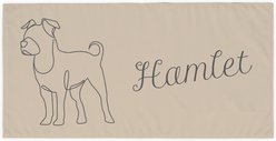 PGS Pitbull Cashmere Script Name with Pet Doodle & Background Color White Sublimatable Dog Beach Towel, 30 x 60-in slide 1 of 4