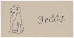 PGS Beagle Cashmere Script Name with Pet Doodle & Background Color White Sublimatable Dog Beach Towel, 30 x 60-in slide 1 of 4