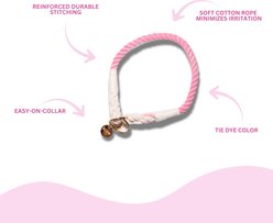 Glow Pups Slip-on Rope Dog Collar, Pink & White, Large: 18 to 22-in neck slide 2 of 6