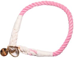 Glow Pups Slip-on Rope Dog Collar, Pink & White, Large: 18 to 22-in neck