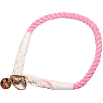 Glow Pups Glow Pups Slip-on Rope Dog Collar, Pink & White, Medium: 14 to 18-in neck