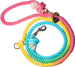 Glow Pups Rainbow Hands-Free Rope Dog Leash, 7.5 ft