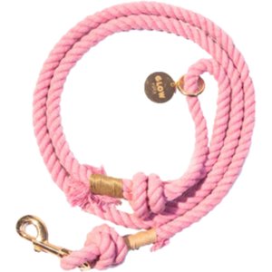 Glow Pups Rope Dog Leash, Light Pink, 5-ft