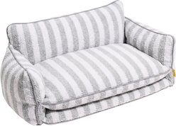 Glow Pups Soft Faux Lambswool Washable Sofa Dog Bed, Grey, XX-Large