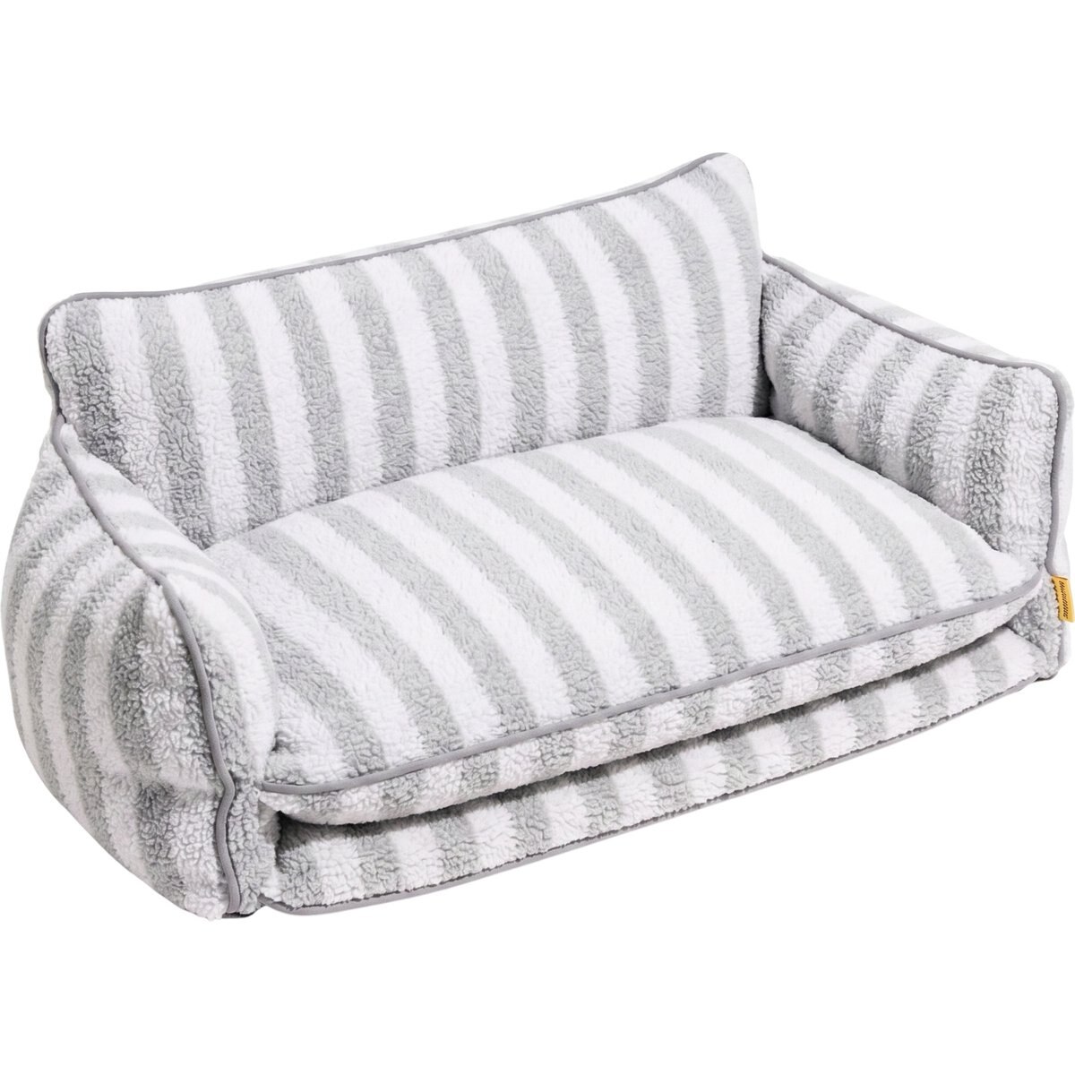 Glow Pups Soft Faux Lambswool Washable Sofa Dog Bed, Grey, X-Large