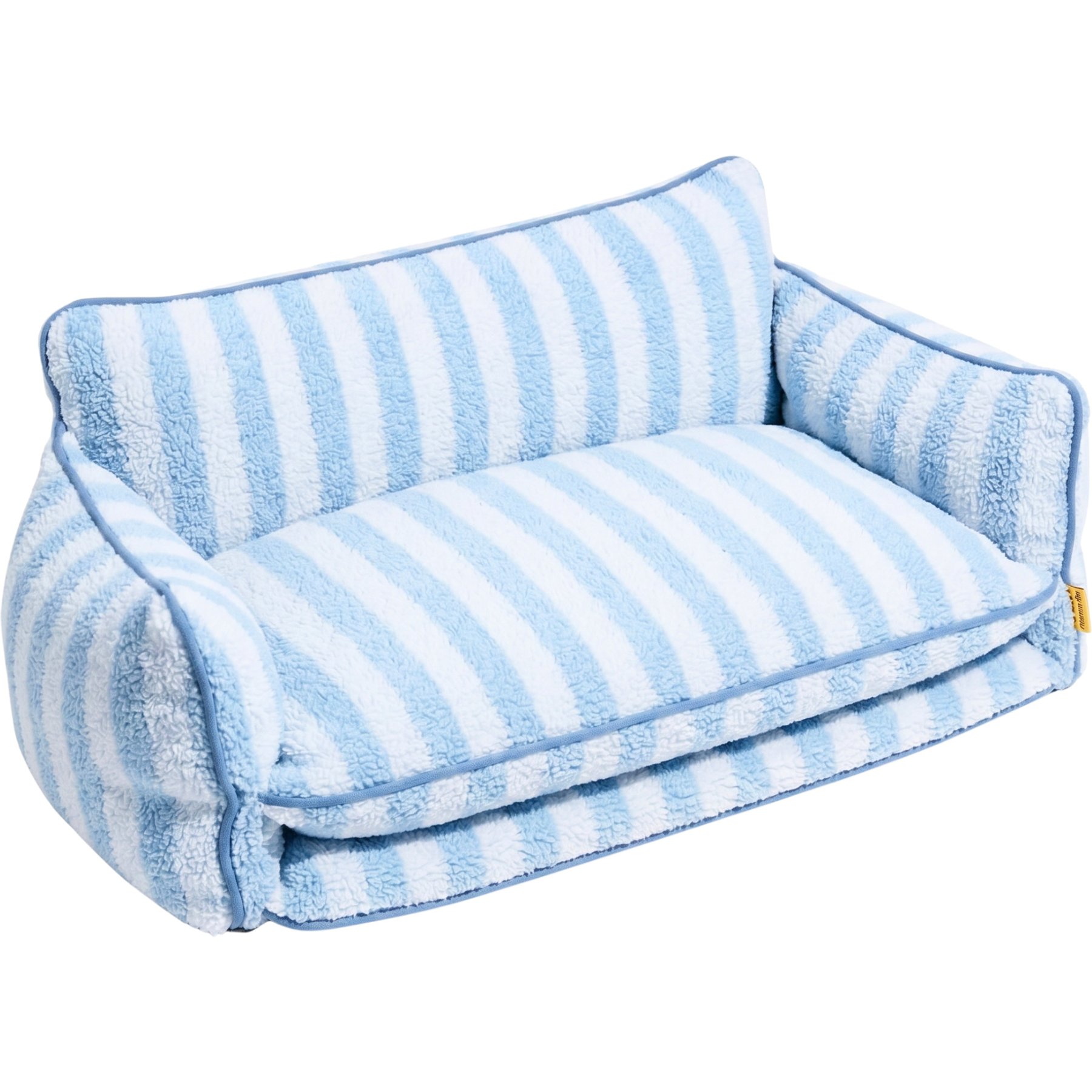 Glow Pups Soft Faux Lambswool Washable Sofa Dog Bed, Light Blue, X-Large