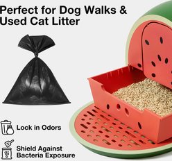 VETRESKA Bow De Noir Dog Poop Bags & Dispenser Set, 105 count slide 2 of 9