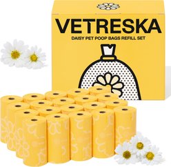 VETRESKA Daisy Dog Poop Bags Refill Set, 300 count